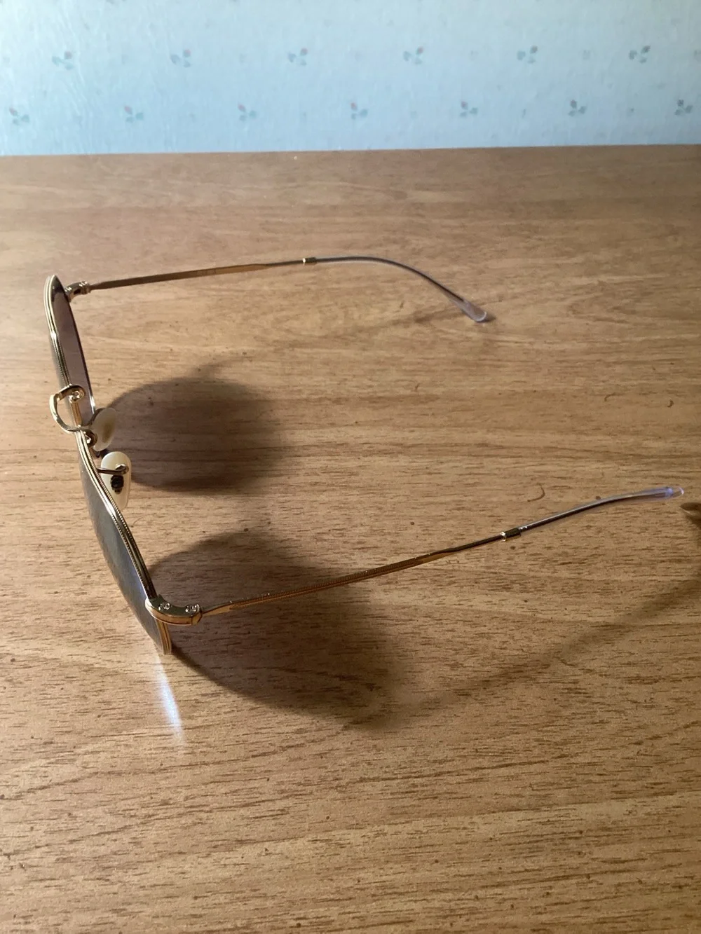 Ray-Ban Jack RB3565 Sunglasses Blue Gradient Lens Gold Frame Unisex Italy 55mm